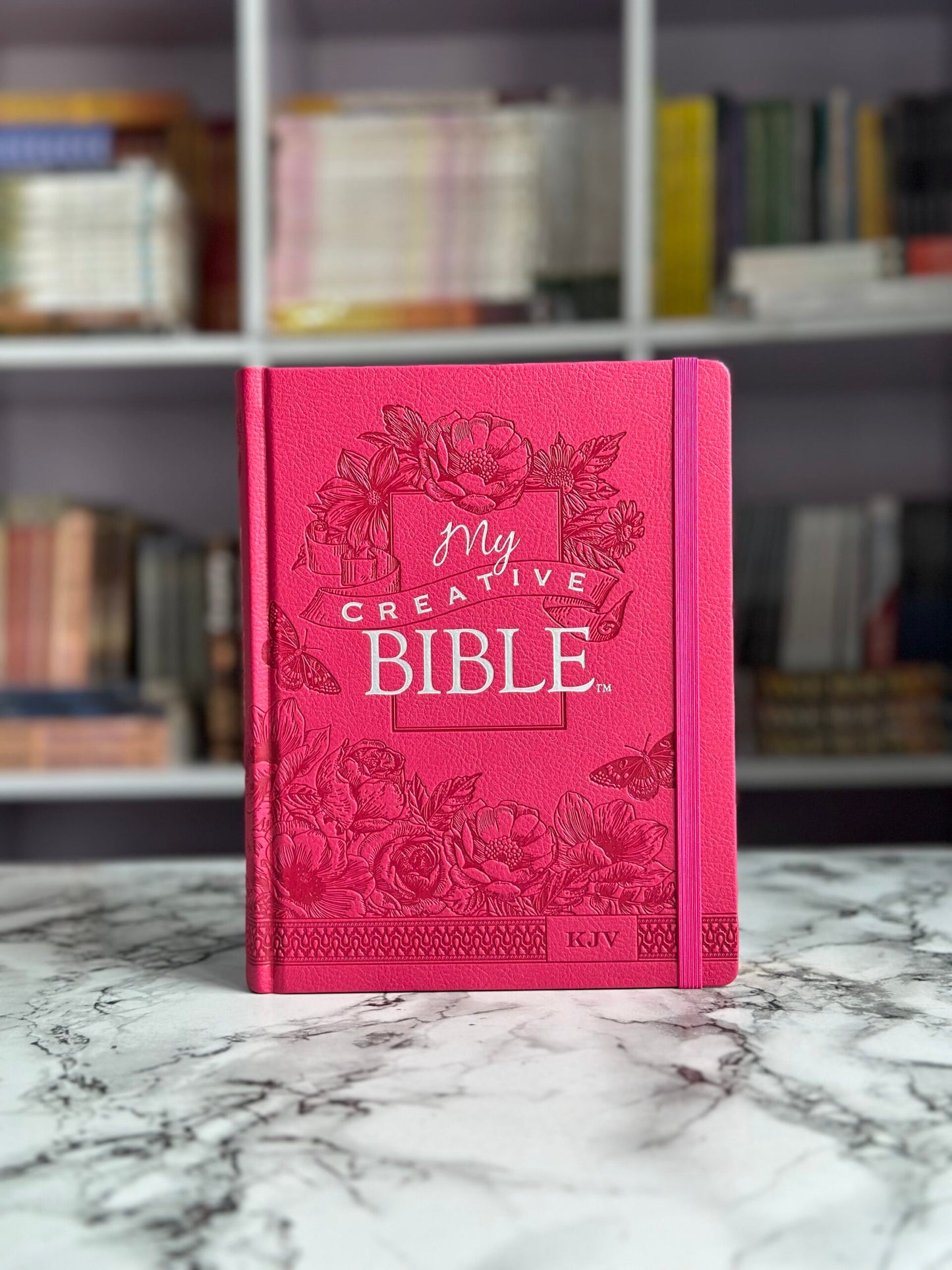 KJV Pink Faux Leather Hardcover My Creative Bible