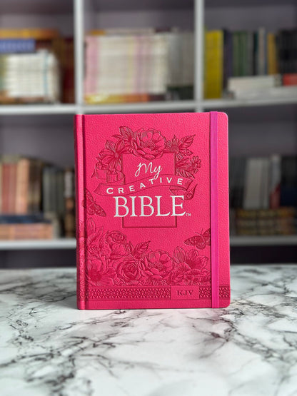 KJV Pink Faux Leather Hardcover My Creative Bible