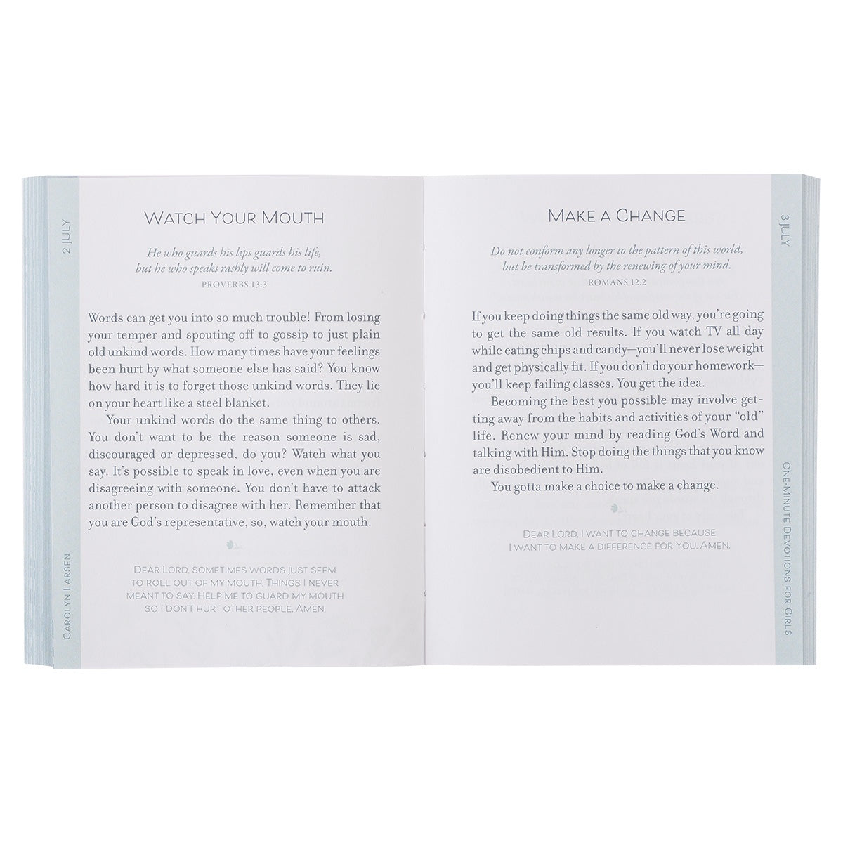One-Minute Devotions For Girls