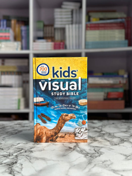 NIV, Kids' Visual Study Bible, Hardcover, Blue, Full Color Interior: Explore the Story of the Bible---People, Places, and History