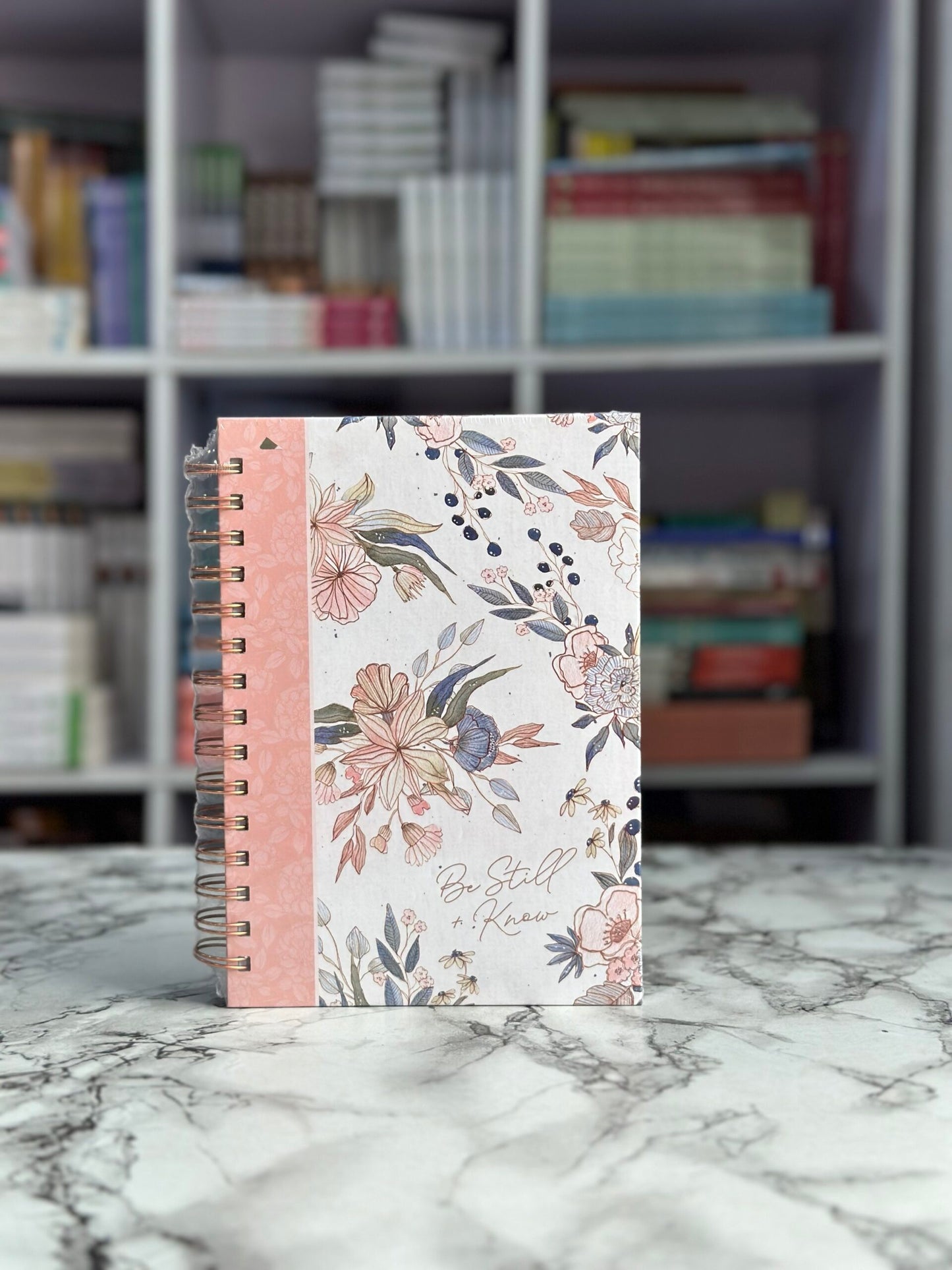 Be Still and Know Floral  Hardcover Wirebound Journal