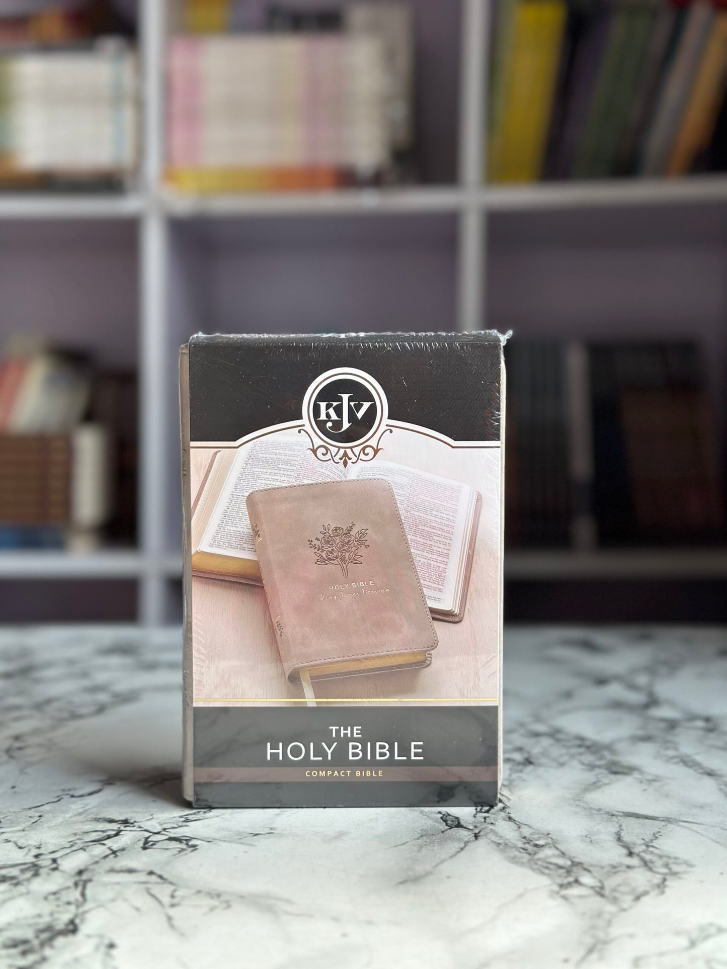KJV Taupe Faux Leather Compact Bible