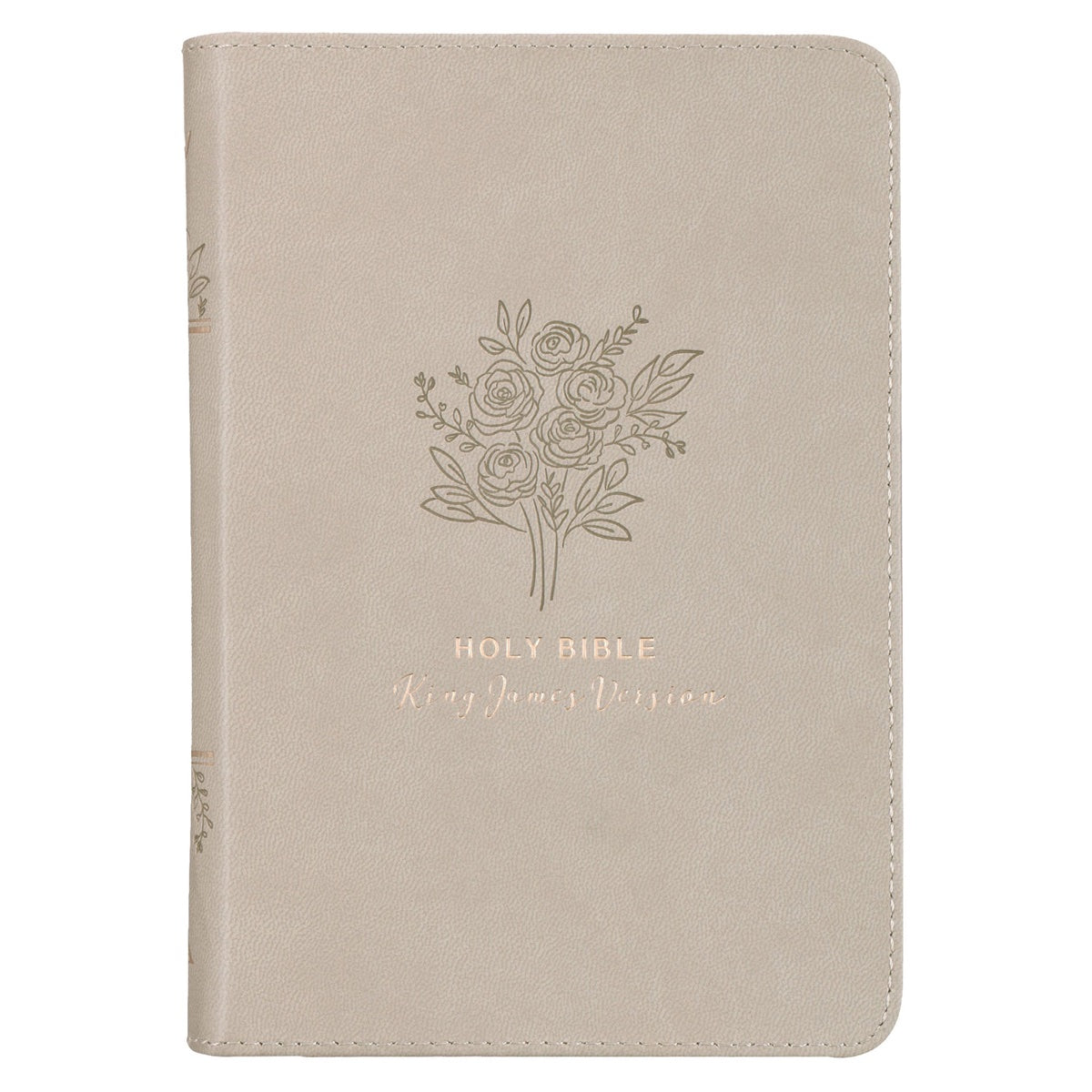 KJV Taupe Faux Leather Compact Bible