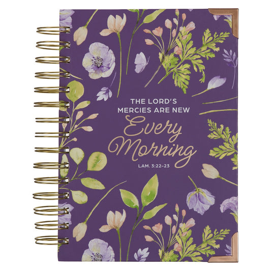 The Lord's Mercies are New Every Morning Purple Hardcover Wirebound Journal