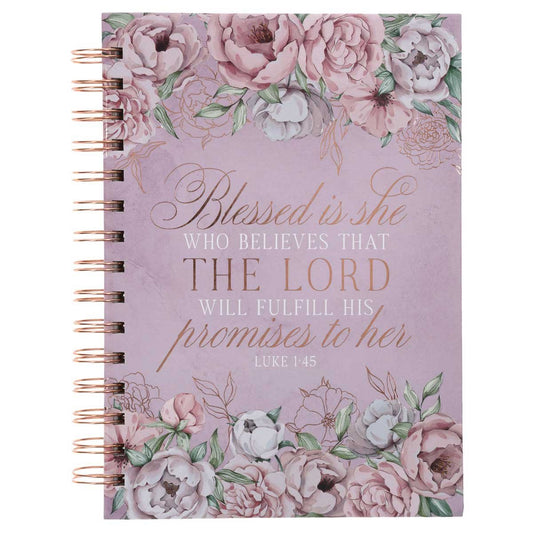 Blessed Is She Large Wirebound Journal Luke 1:45