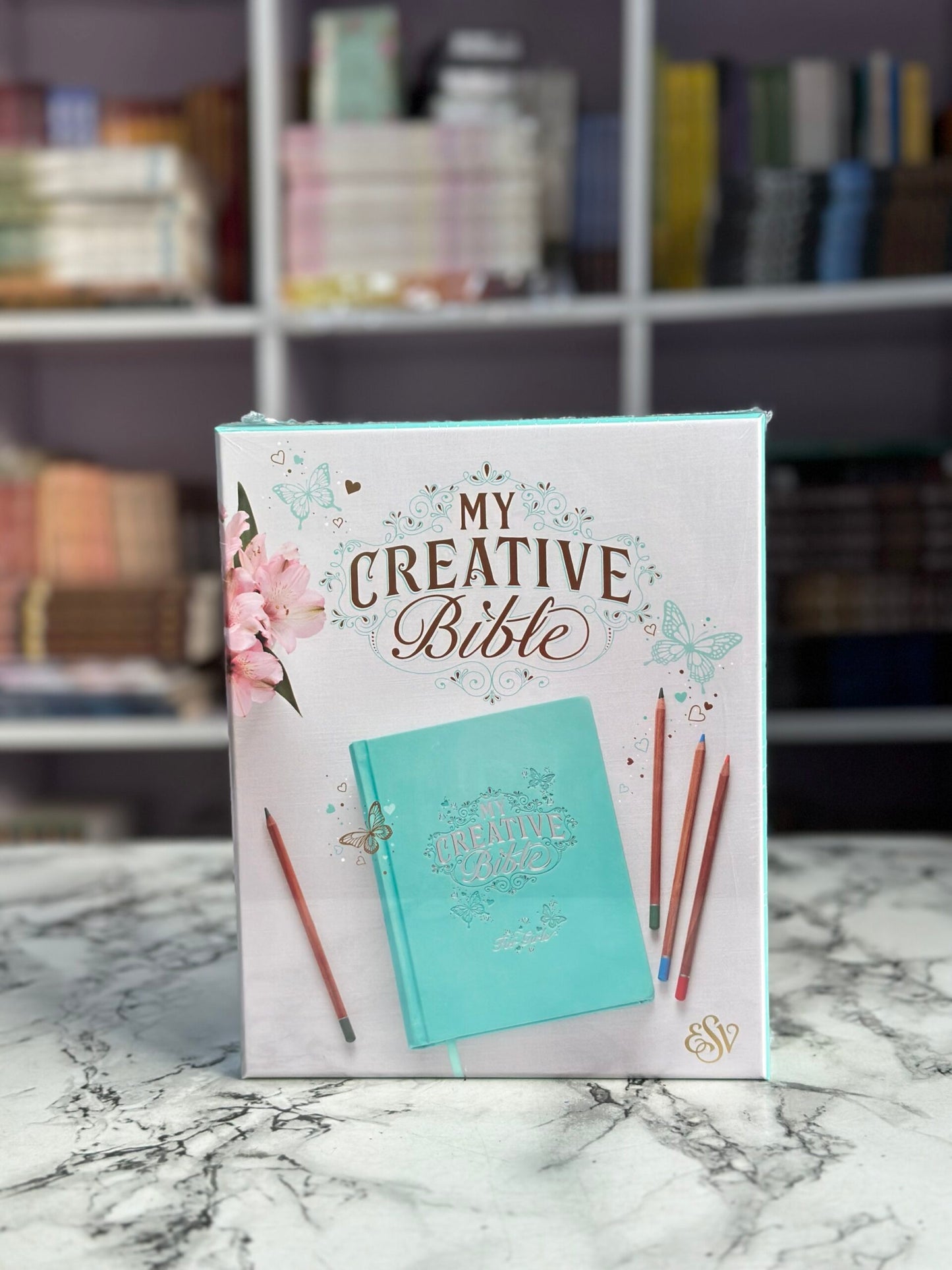 ESV Turquoise Faux Leather Hardcover My Creative Bible For Girls