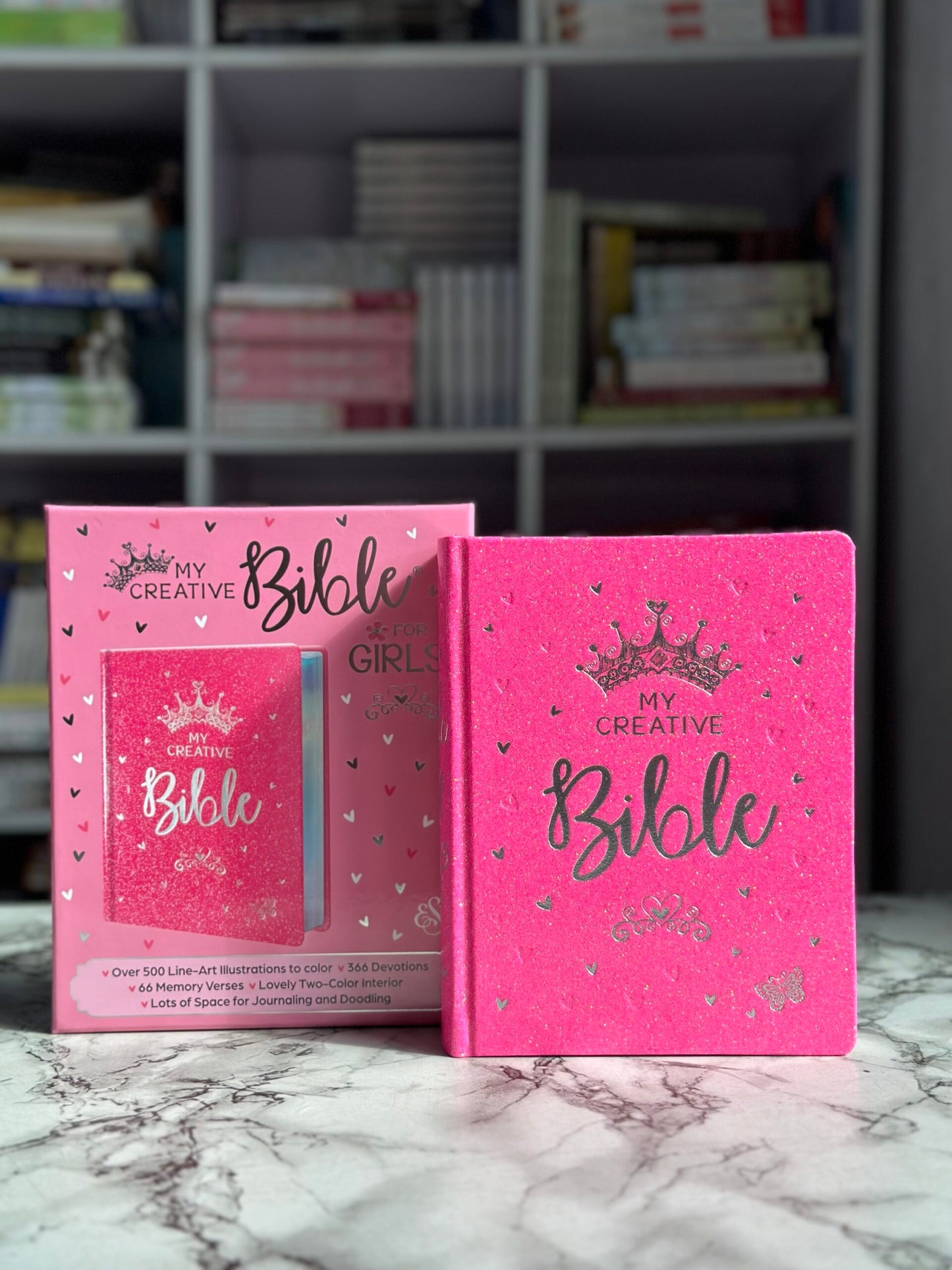 ESV Pink Glitter Hardcover My Creative Bible for Girls