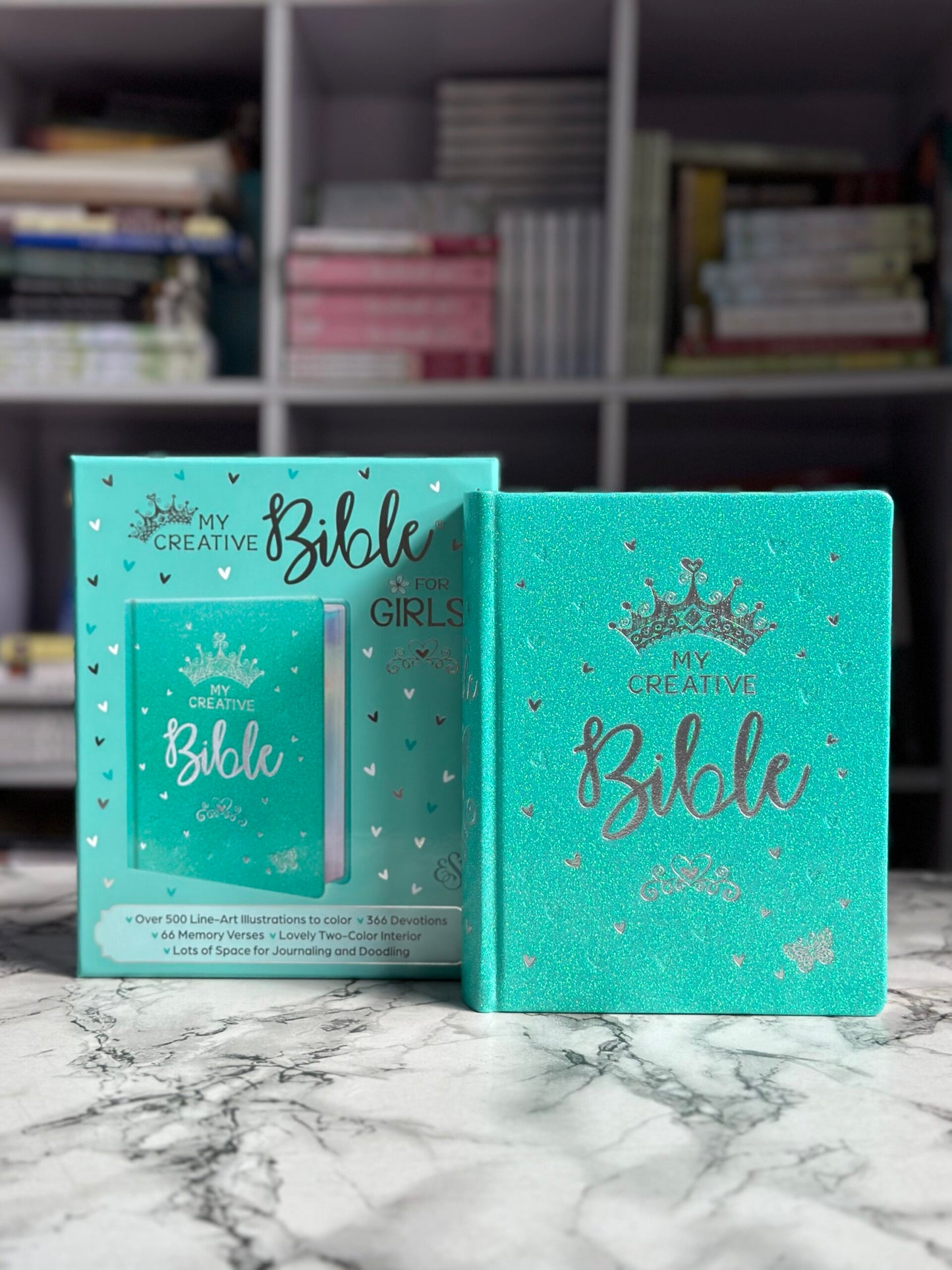 ESV Teal Glitter Hardcover My Creative Bible for Girls
