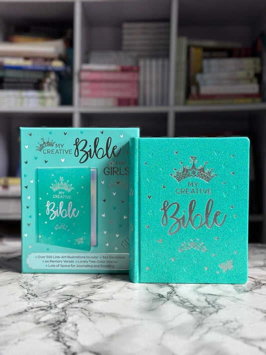 ESV Teal Glitter Hardcover My Creative Bible for Girls