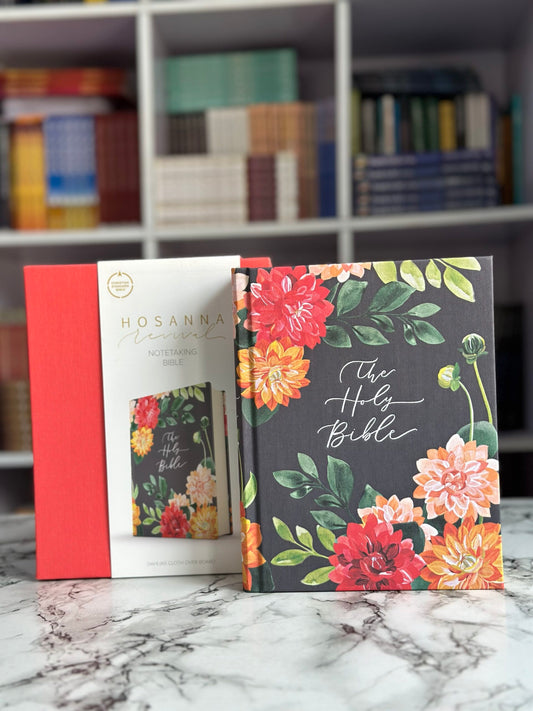 CSB Notetaking Bible, Hosanna Revival Edition, Dahlias Cloth Over Board