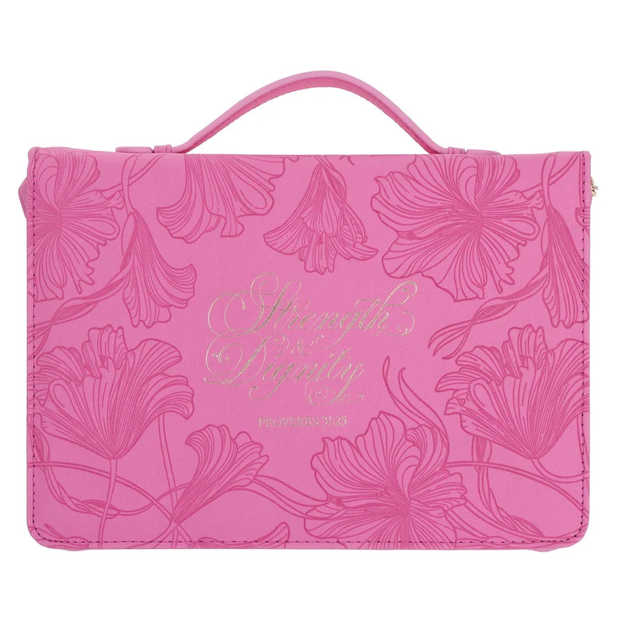 Strength and Dignity Faux Leather Bible Bag